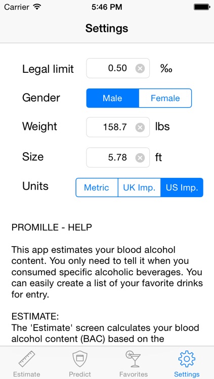Promille - Blood Alcohol Tracker