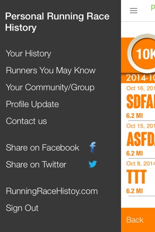 Personal Running Race History screenshot 3