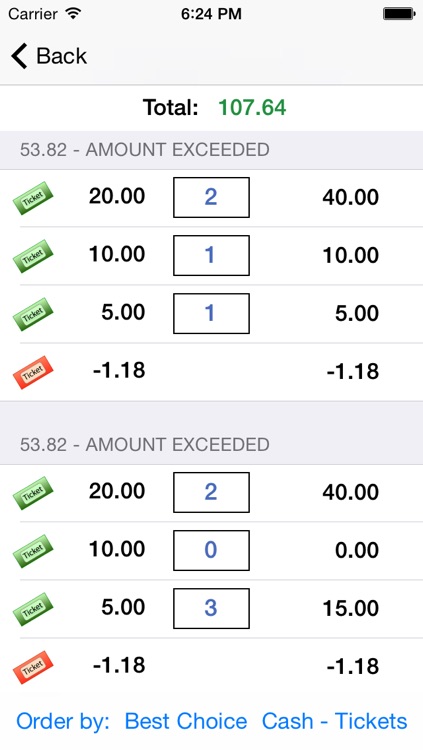 Meal vouchers optimizer - Ticket Calc