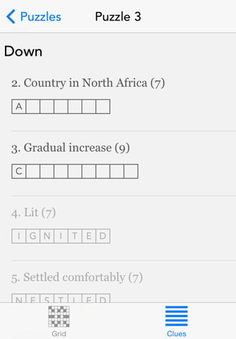 Four Down: Beautiful Crosswords screenshot 4