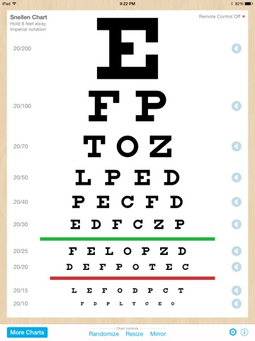 Checking Vision With Snellen Chart