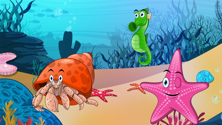 Peekaboo animals in the sea, ocean, lake and river for toddlers and babies