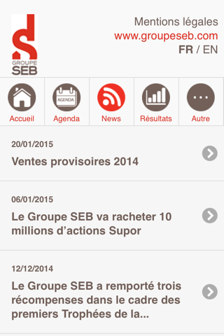 Groupe SEB IR screenshot 3