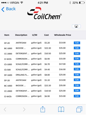 Coil Chem PriceBook screenshot 3