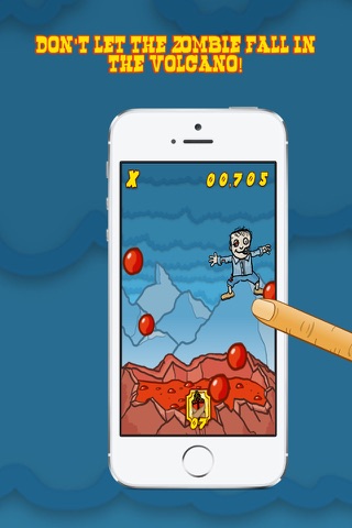 Save The Zombie (Don't let the zombie fall in the volcano and keep popping lava bubbles) screenshot 2