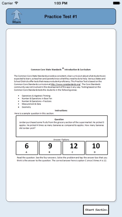 Common Core Math Algebra-II Practice Test