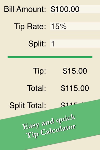 Calculate Tip - Easy Fast Restaurant Gratuity Calculator screenshot 2