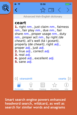 Focalbeo Irish <-> English dictionaries screenshot 2