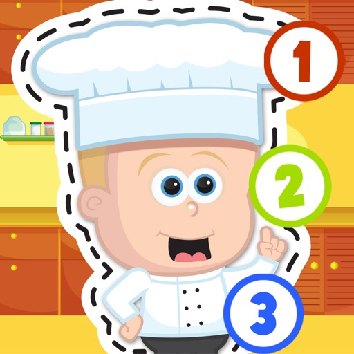 Kids Cooking Puzzle Teach me Tracing & Counting - Learn about the kitchen and how to cook your favorite food like a mini chef icon