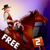 Cowboy Horseback Riding Obstacle Second Race : The western horse agility dressage - Free Edition