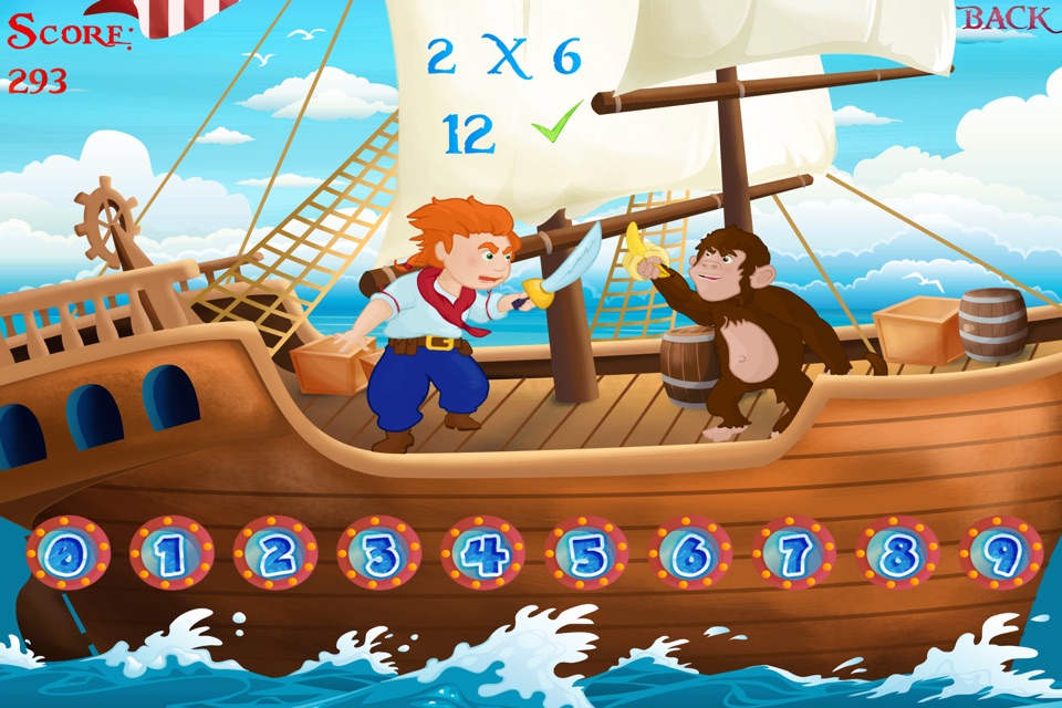 Learn Times Tables - Pirate Sword Fight screenshot 2