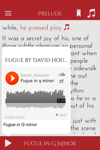 Fugue |  A novel and musical album by David Houston screenshot 4