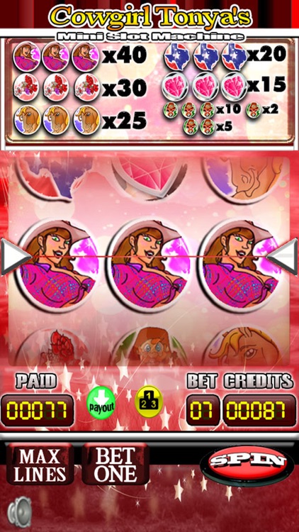 Cowgirl Tonya's Mini Slot Machine