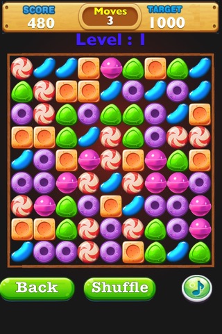 A Candy Crunch Match Three Puzzle Deluxe screenshot 4