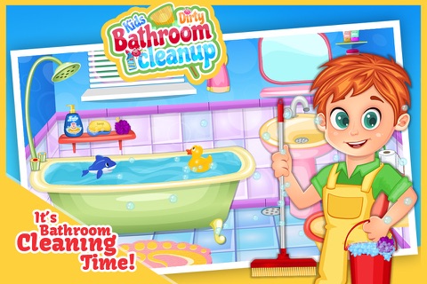 Kids Dirty Bathroom Cleanup - Mommy’s Little Helper Washing & Cleaning the Messy Toilet screenshot 4