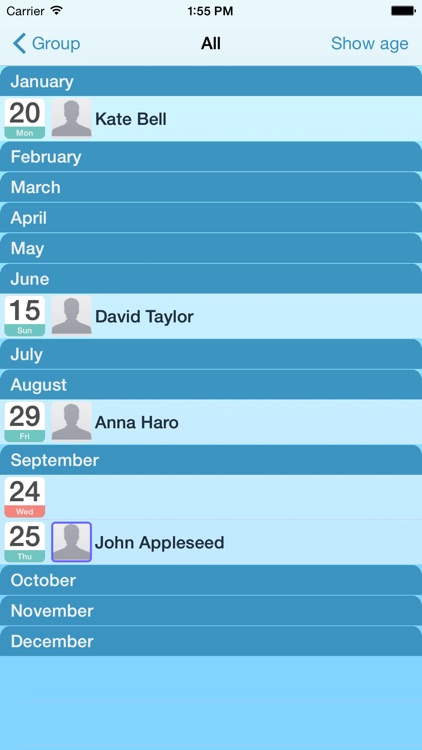 Birthday List