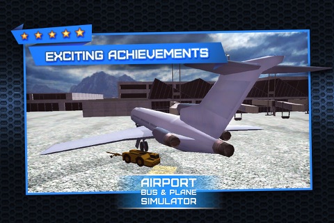 3D Airport Bus and Air-Plane Simulator - Real Driving, Racing & Parking School and Car Test Drive Game screenshot 3