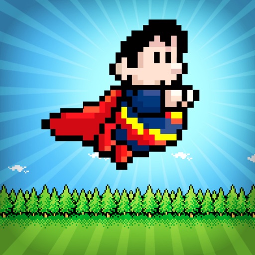 A Retro Super-Hero Power Jump EPIC - The Fun 8-Bit Man Race Challenge