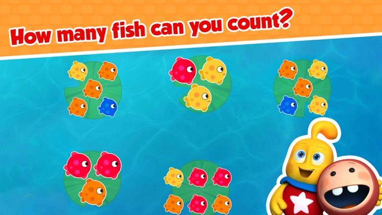 Learn to Count 1234 with Fishes - Numbers Counting & Quantity Match Math Puzzle : Memory IQ for  toddler & kids of Montessori, Preschool & Kindergarten FREE