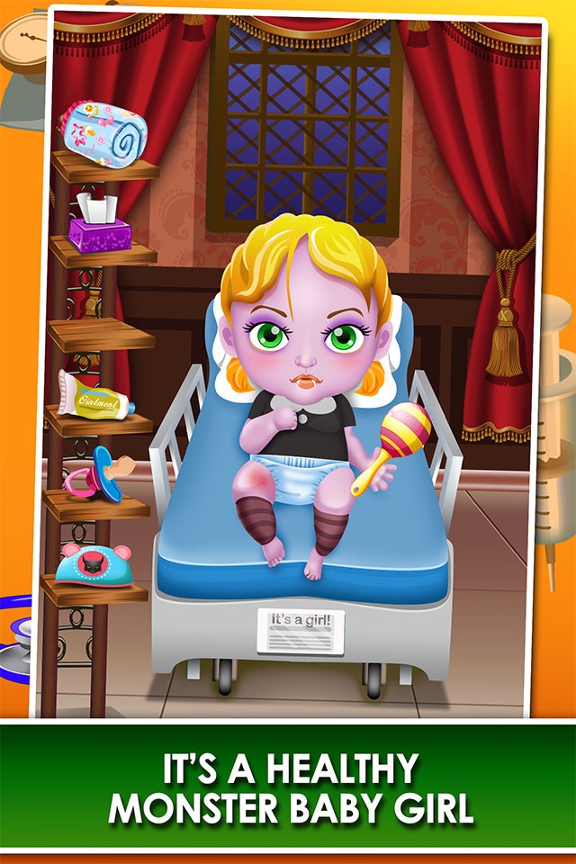 Monster Mommy's Newborn Baby Doctor - my new girl salon & pregnancy make-up games for kids 2 screenshot 3