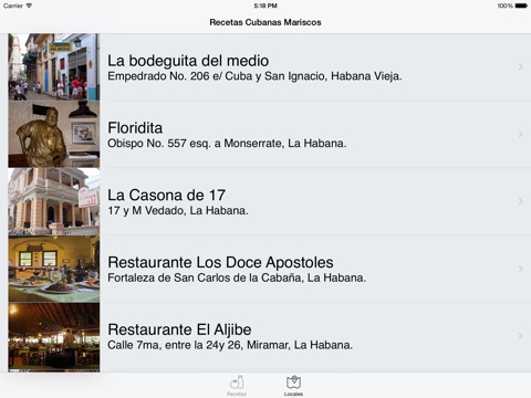 Cuban Recipes Seafood & Restaurants HD screenshot 3
