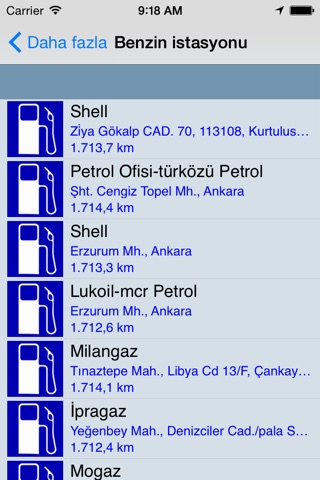Petrol stations screenshot 2
