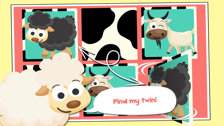 Play with Farm Animals Cartoon Memo Game for toddlers and preschoolers screenshot-0