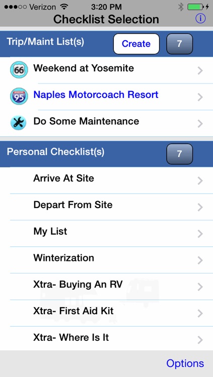 RV Checklist