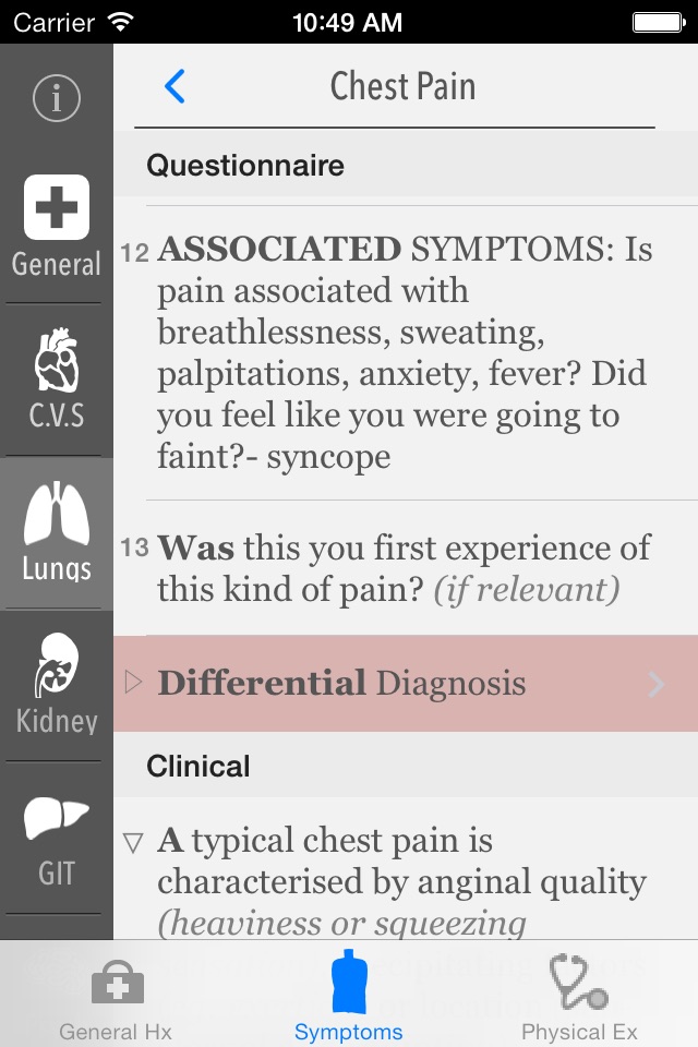 Clinical Skills - History, Symptoms & Physical Examination screenshot 4