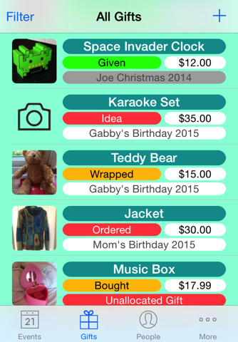 Gift List Free - Present and Card Planner for every Occasion screenshot 3