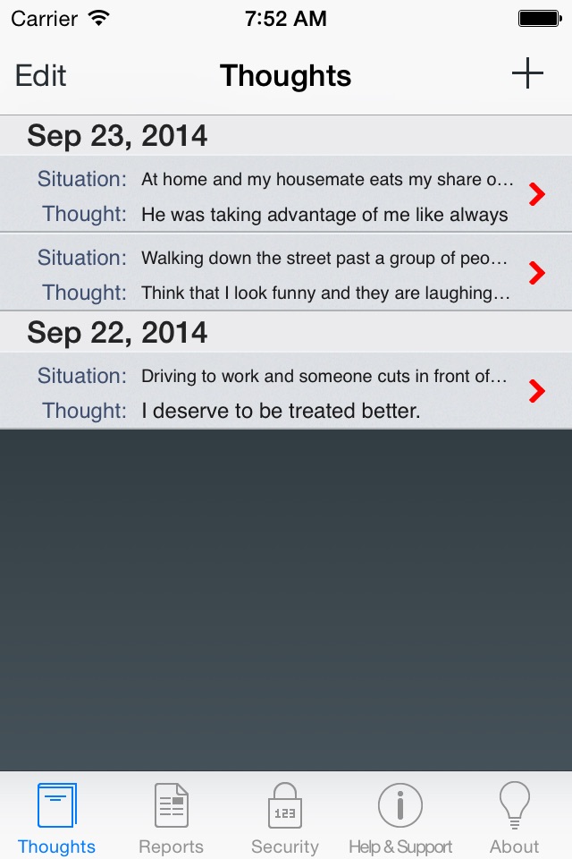 Thought Diary Pro screenshot 2