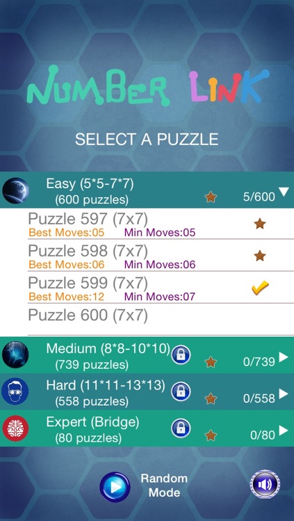 Number Link - Logic Color Twisty Line Path Puzzle