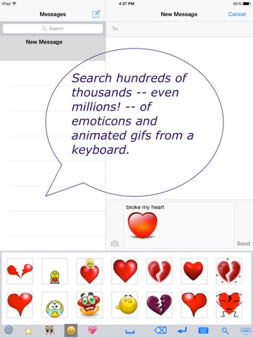 Emoji emoticon & animated gif 3D search keyboard screenshot 2