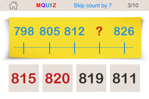 MQuiz Skip Counting - Number Sequence Math Quiz screenshot 3