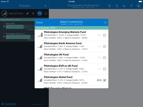 Sanlam Managed Risk Simulation Tool screenshot 2