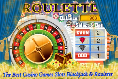 A Luxury Slots Machine - Blackjack and Roulette - Triple Casino Games screenshot 2