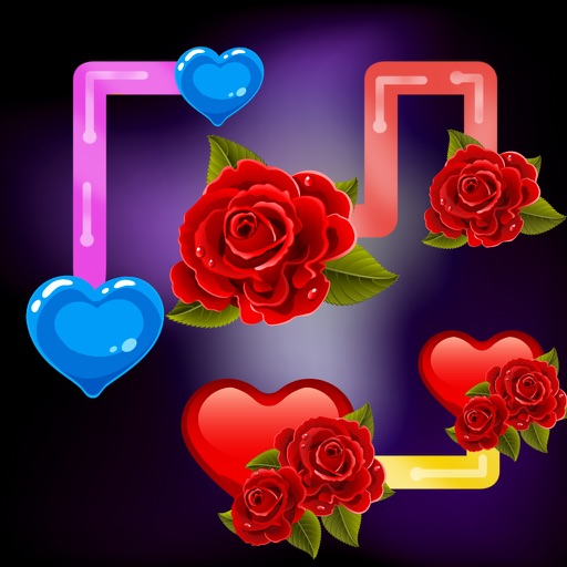 Best valentine flow: challenging addictive puzzle game. Think and connect your lovely heart iOS App