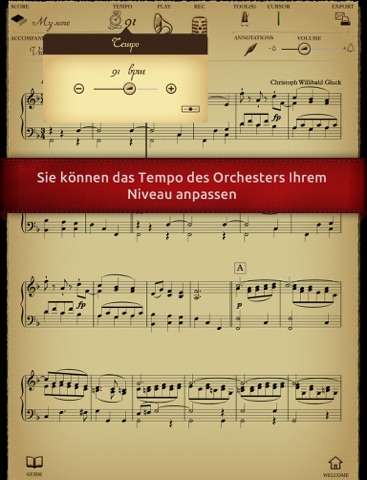 Play Gluck – Orphée et Eurydice « Danse des Esprits bienheureux » (partition interactive) screenshot 4