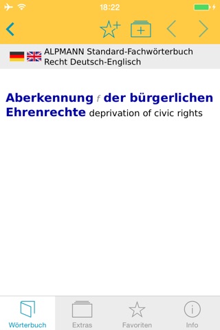 Recht Englisch<->Deutsch Fachwörterbuch Standard screenshot 2