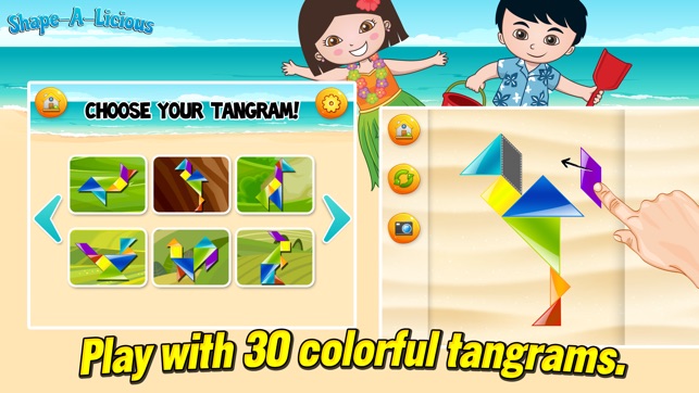 Shape-A-Licious: My first puzzles, shapes and tangrams for k(圖3)-速報App