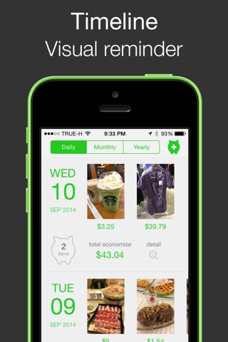 Economize - record your expense saving by spending less money screenshot 4