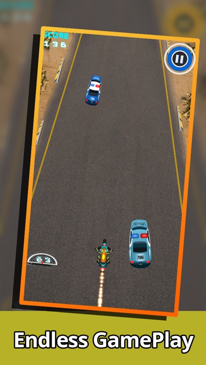 A Mad Skills Free MotorCycle Racing Game to Escape From Police screenshot-3