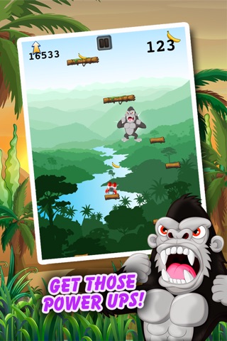 Climbing Ape - Angry Gorilla Jumping Rush FREE screenshot 3