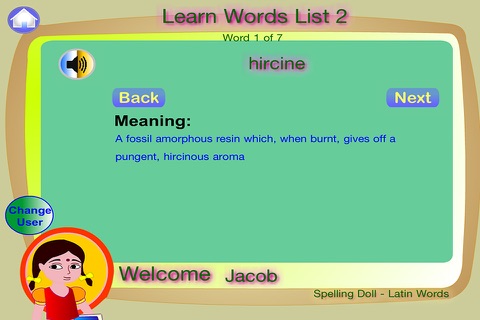 Spelling Doll English Words From Latin Vocabulary Quiz Grammar screenshot 3