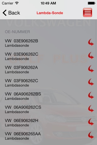 AutoParts VW Golf Plus screenshot 2