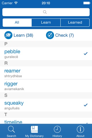 Greek <> Albanian Dictionary + Vocabulary trainer screenshot 3