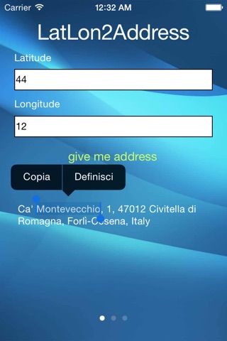 Latitudine e Longitudine da Indirizzo screenshot 2