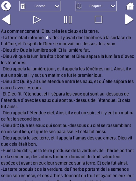 French Bible Audio for iPad