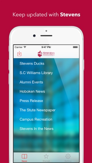 News Reader - for Stevens Institute of T