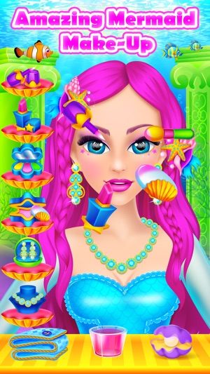 Mermaid Beauty Salon - Makeup & Makeover Kids Game(圖2)-速報App